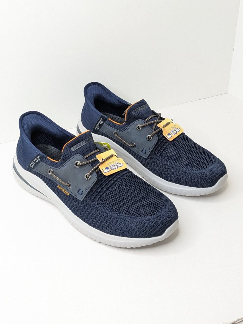 Skechers Hands Free Slip-Ins Delson 3.0 Casual Boat Shoes Navy Mens 10.5